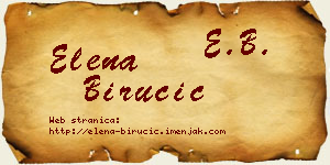 Elena Birucić vizit kartica